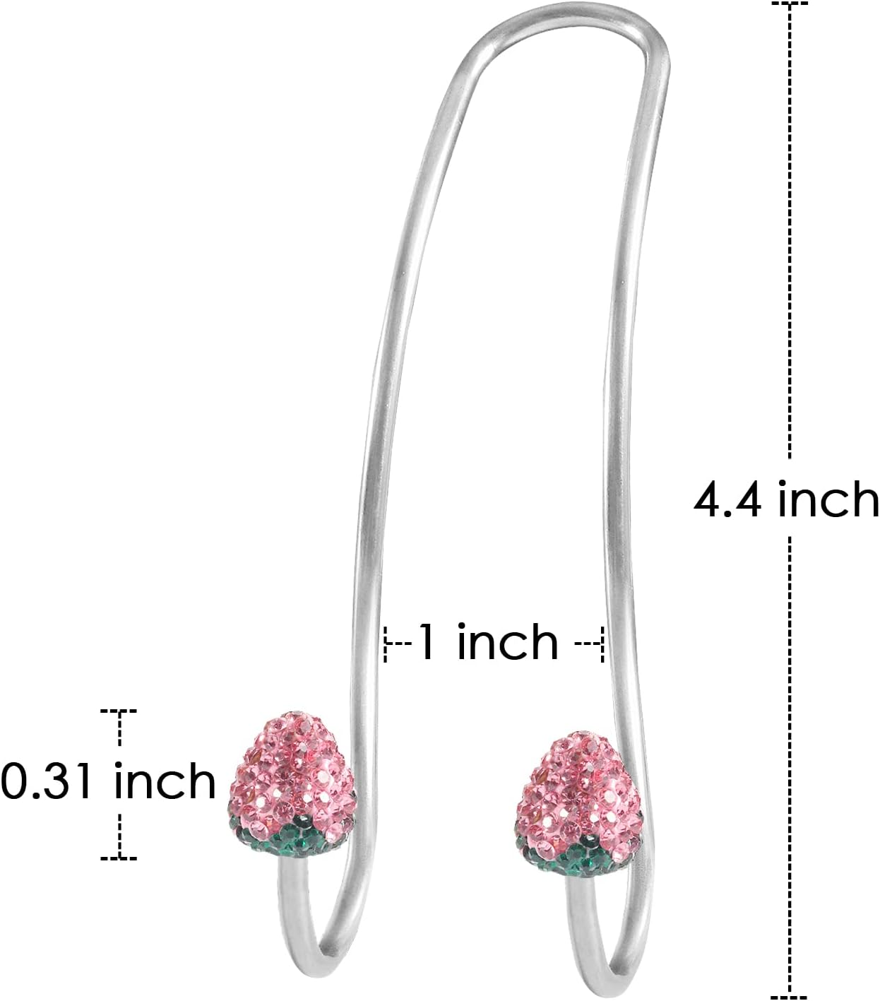 Guoord Pink Car Accessories for Women, 2 Pcs Hot Pink Car Decor Hooks for Purses and Bags, Durable Backseat Holder, Strawberry Purse Hook Hangers, Storage Universal for SUV Truck & Van