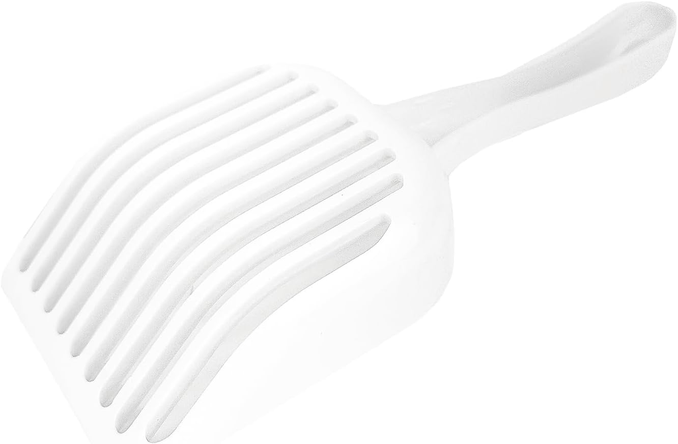 POOWEE! Cat Litter Scoop Caddy, White - Litter Scoop with Stand, Durable Plastic, Easy to Clean with Hygienic Storage, Perfect for Cat Litter Trays image number 2