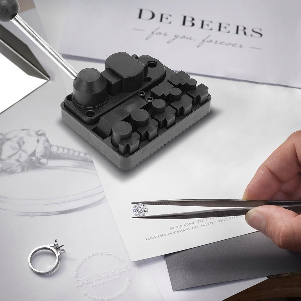 Ring Bender Bending Tool Set, Jewelry Ringing Benders with Nylon Dies Maker Tool, DIY Rings Earring Bend Gauge Jewelers Machine Multifunctional Measuring Sizer Tools Jewelry Hammer Finger Making