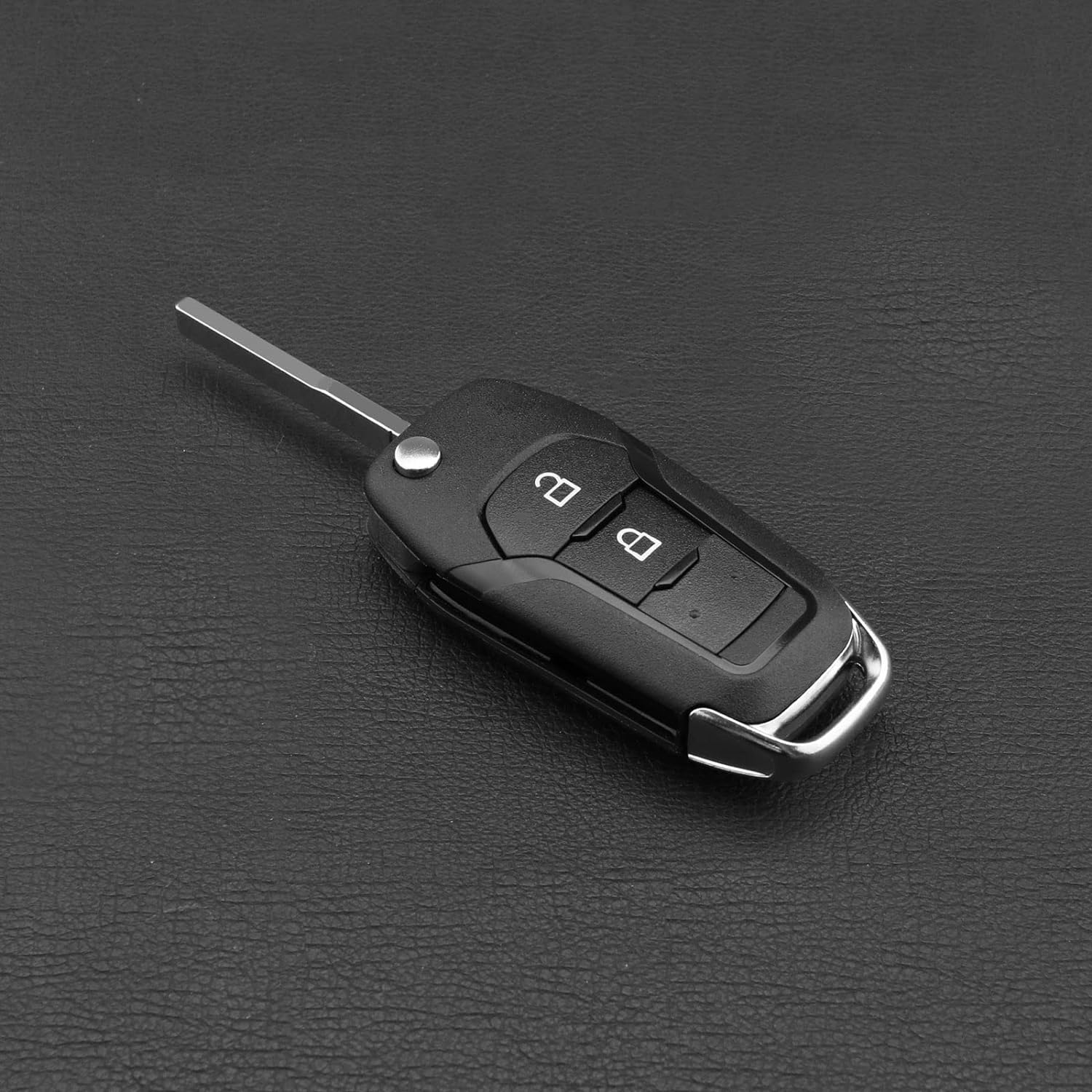 Ecsing 2 Button Remote Flip Key Shell Compatible with Ranger T6 2015-2019 Replacement Folding Remote Key Fob Case Cover Housing with Uncut Blade