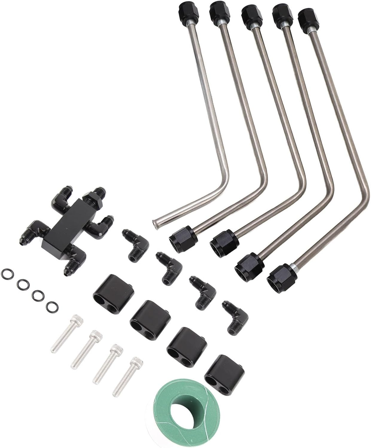 Jiawu LS Coolant Crossover Steam Vent Kit for LS1 LS2 LS3 LS6 LS7 LSX Engines, Complete Stainless Steel LS Steam Port Kit, Coolant Crossover Replacement Kit image number 2