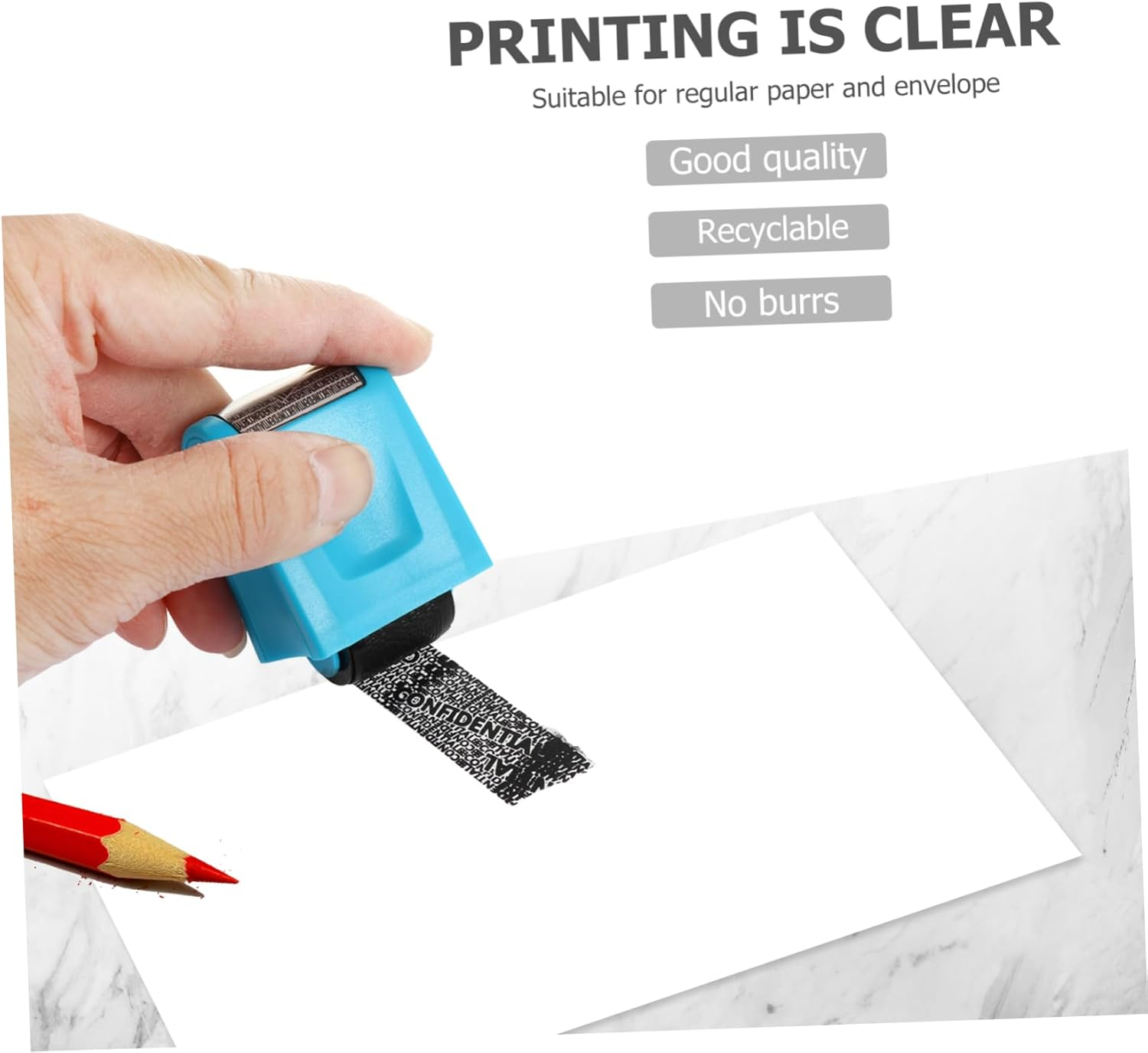 Ciieeo 4Pcs Identity Guard Seals Reusable Recyclable Security Stamps for Hide Private Information Confidential Stamps Privacy Protection image number 6