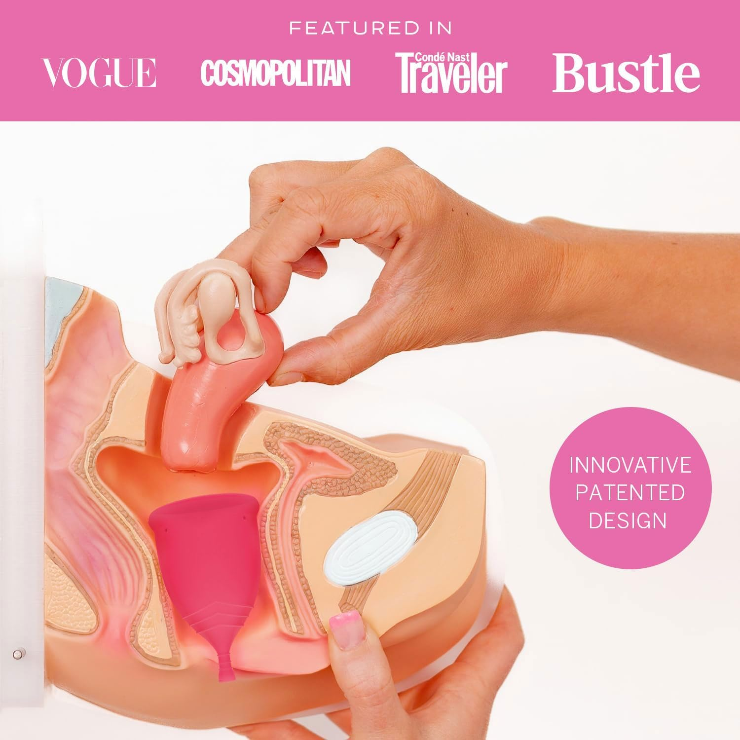 Pixie Menstrual Cup - No Metals or Toxins - 100% Medical-Grade Silicone - Ranked 1 for the Most Soft Reusable Period Cup - Wear 12 Hours - Tampon Alternative - Buy One We Give One (Small) image number 6