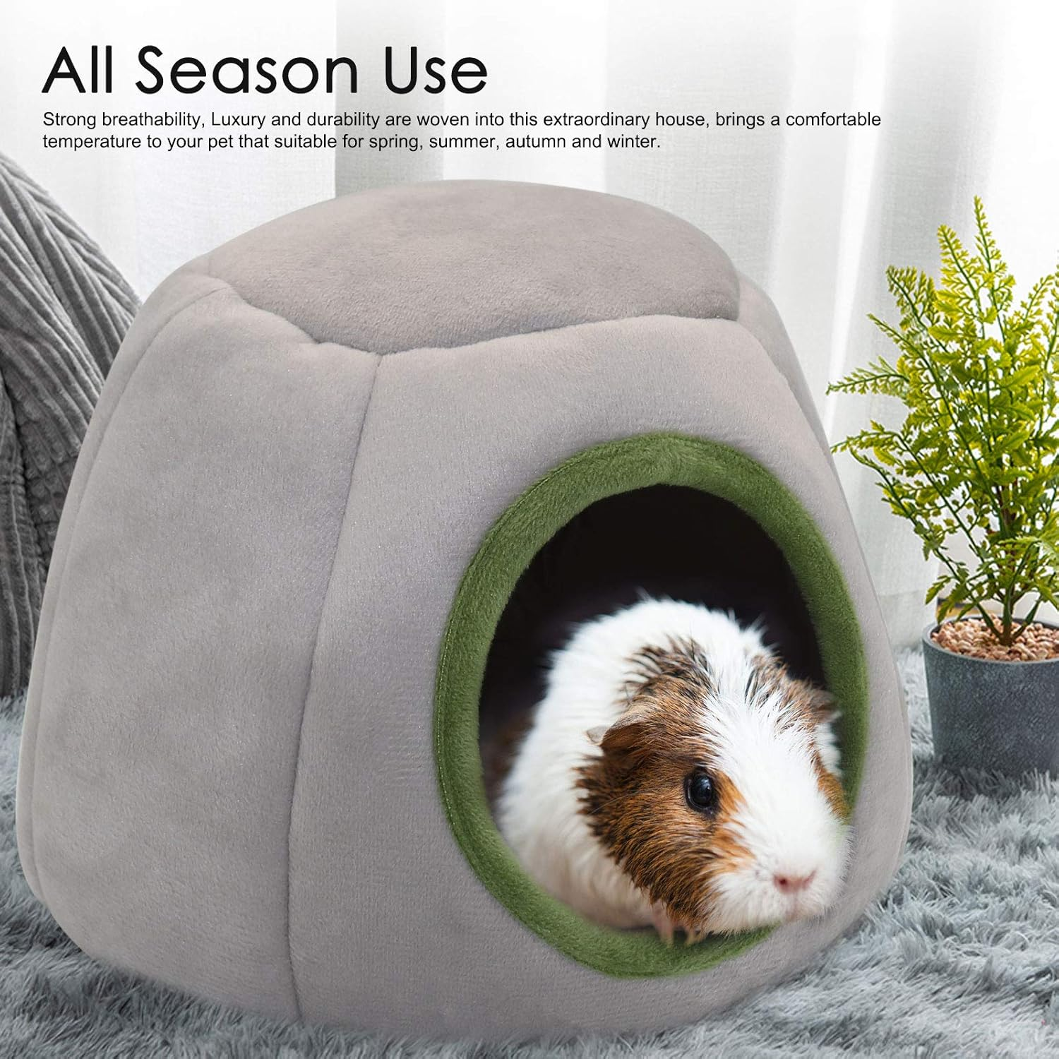 YUEPET Guinea Pig Bed 2 Pack - Washable Cage Accessories Small Animal Bed Hideout for Guinea Pig, Chinchilla, Hamsters, Hedgehog image number 2