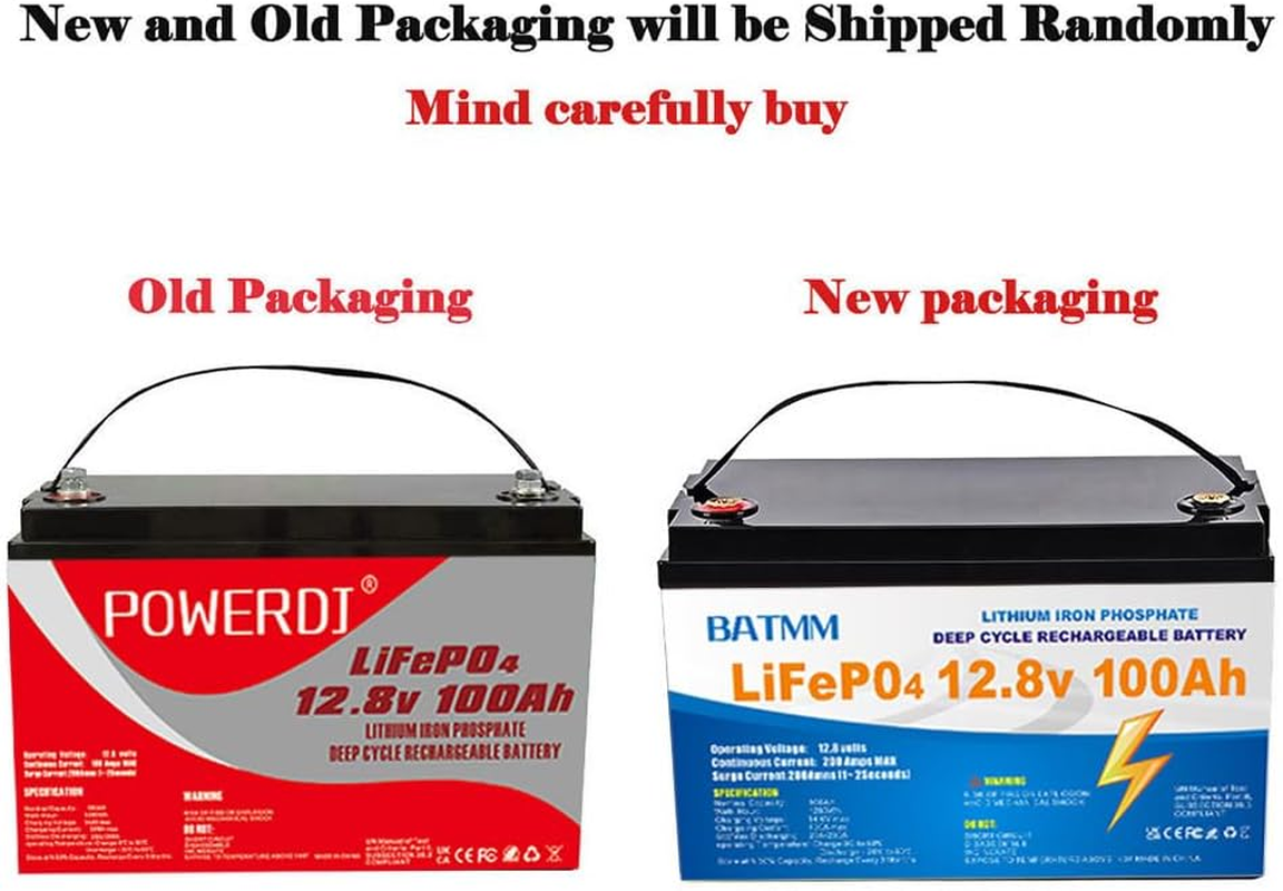 Lifepo4 Battery 12V 100Ah Lithium Iron Phosphate Battery Built-In Lithium Iron Phosphate Battery BMS Max 5000 Life Cycle Lithium Battery for Rvs Solar Systems Golf Carts UPS Camping Boats and More image number 5