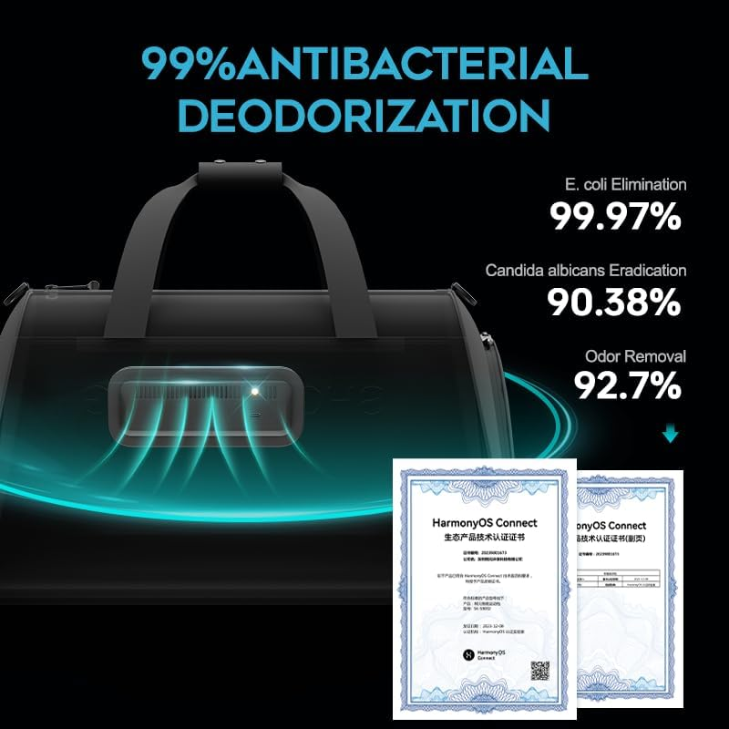 Sports Bag - Generating O3 to Eliminate Odors, Built-In Shoe Zone & Travel-Ready(Grey) image number 4