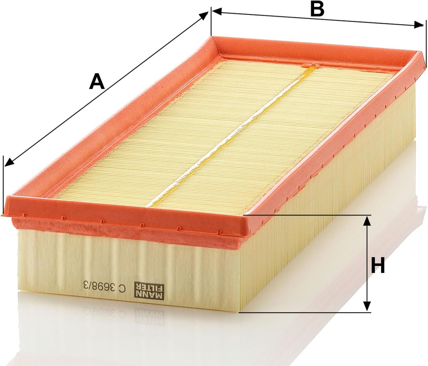 MANN-FILTER C 3698/3-2 Air Filter for Cars and Transporter image number 2