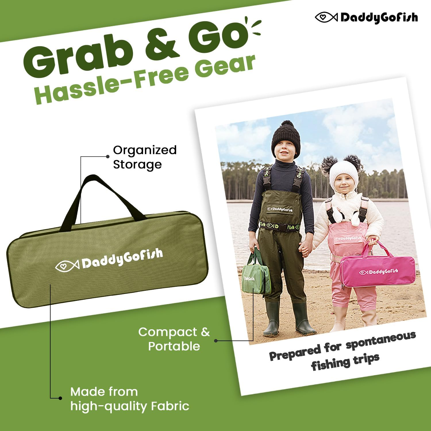 Daddygofish Kids Fishing Pole - Rod Reel Combo Tackle Box Starter Set - First Year Small Dock Gear Kit for Boys Girls Toddler Youth Age Beginner Little Children Junior Anglers image number 2