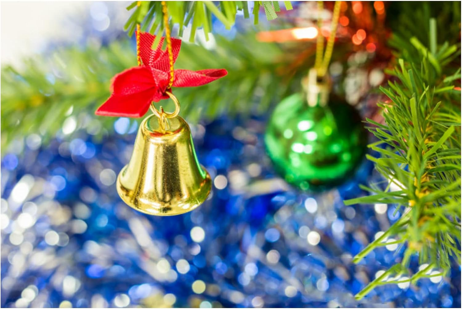 50 Pcs Decorative Bells Craft Bells Jingle Bells Bridal Bells Decor Bells Ornaments Decoration Christmas Tree Pendants for Christmas Festival Decor DIY Craft (38Mm, Gold)