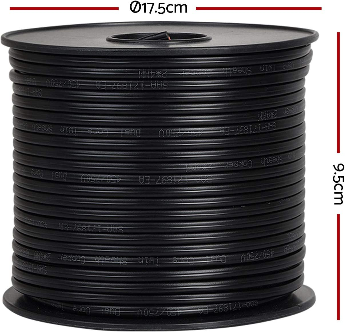 Giantz 2 Sheath 450V 3 Mm Twin Core Wire Electrical Automotive Cable, 100 Meter Length image number 1