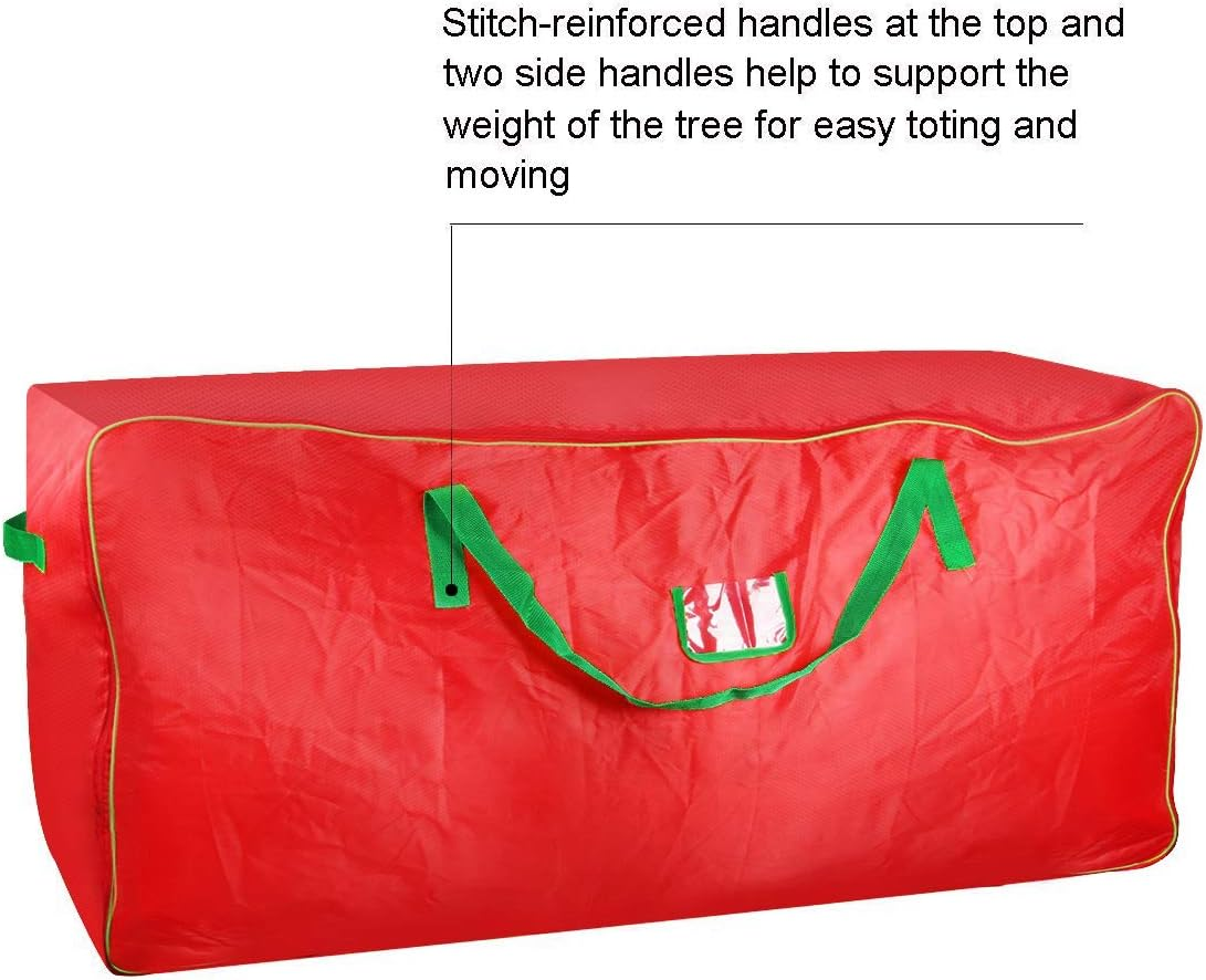 Christmas Tree Storage Bag - Xmas Large Tree Container - Reinforced Wide Handle and Double Sleek Zipper - Heavy Duty to Hold 9Ft Disassembled Artificial Tree image number 6
