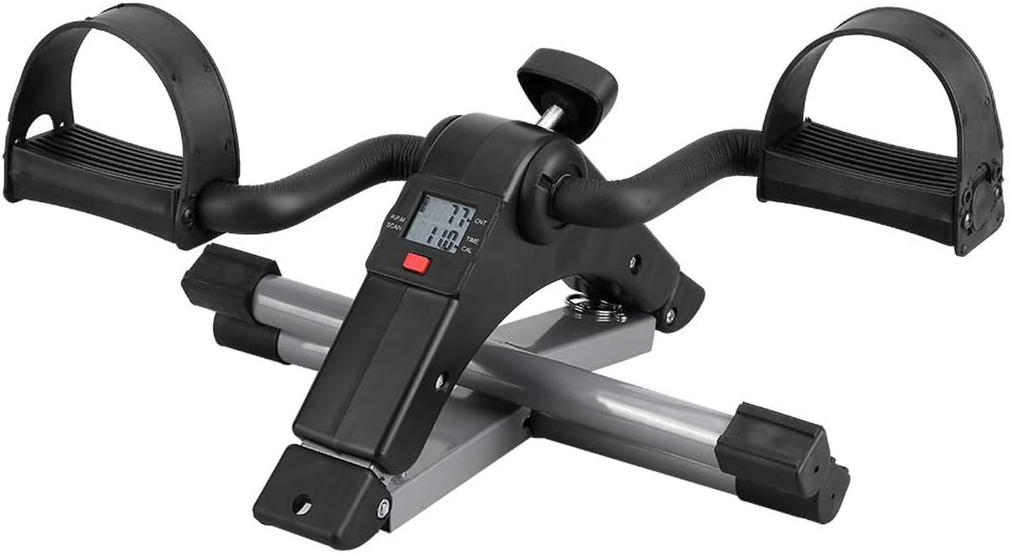 Uten Folding Pedal Exerciser, Mini Exercise Bike, Portable Foot Peddler Desk Bike for Leg and Arm Exercisers, Adjustable Sitting Workout with Electronic Display image number 2