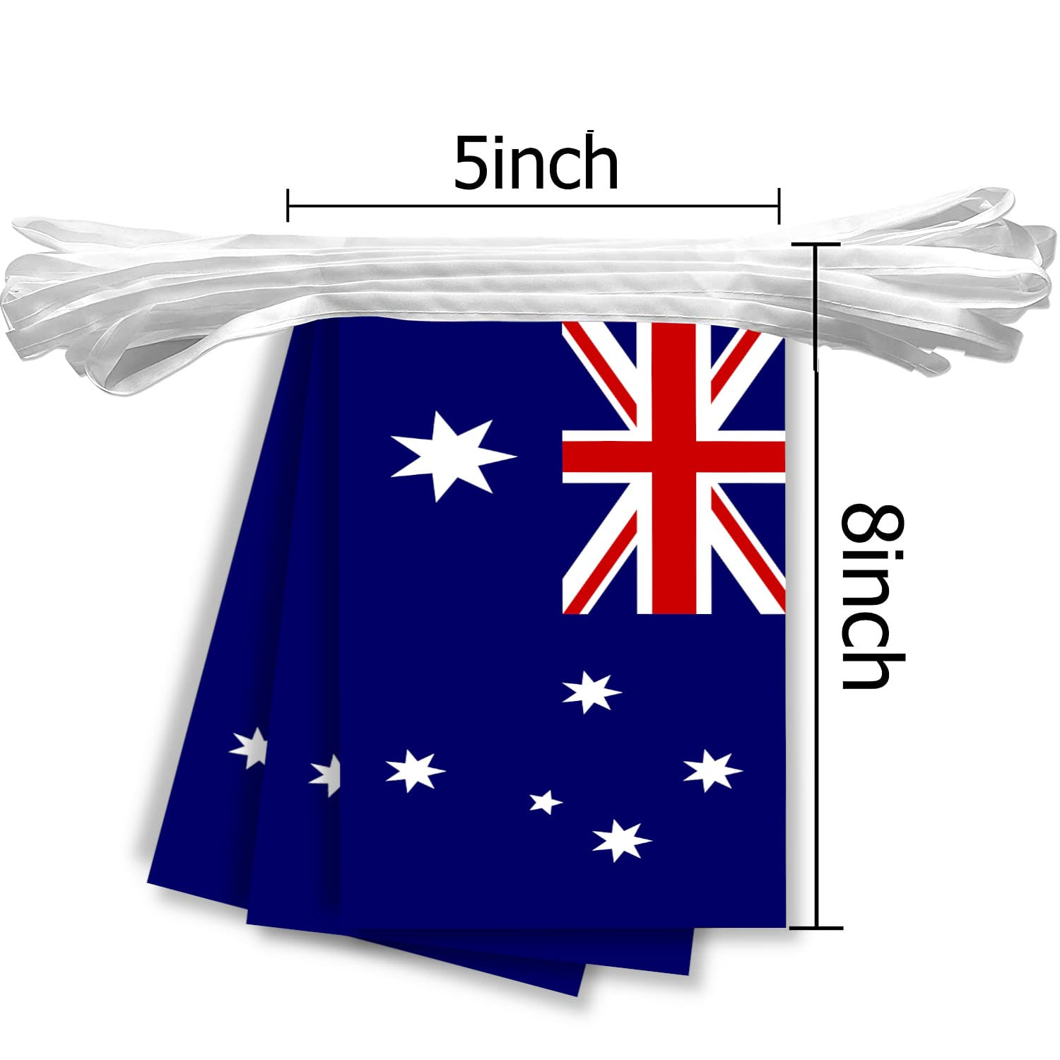 30 PCS Australia Flag, 33 FT Australian National Bunting,Decorgarden with Brass Gromment image number 2