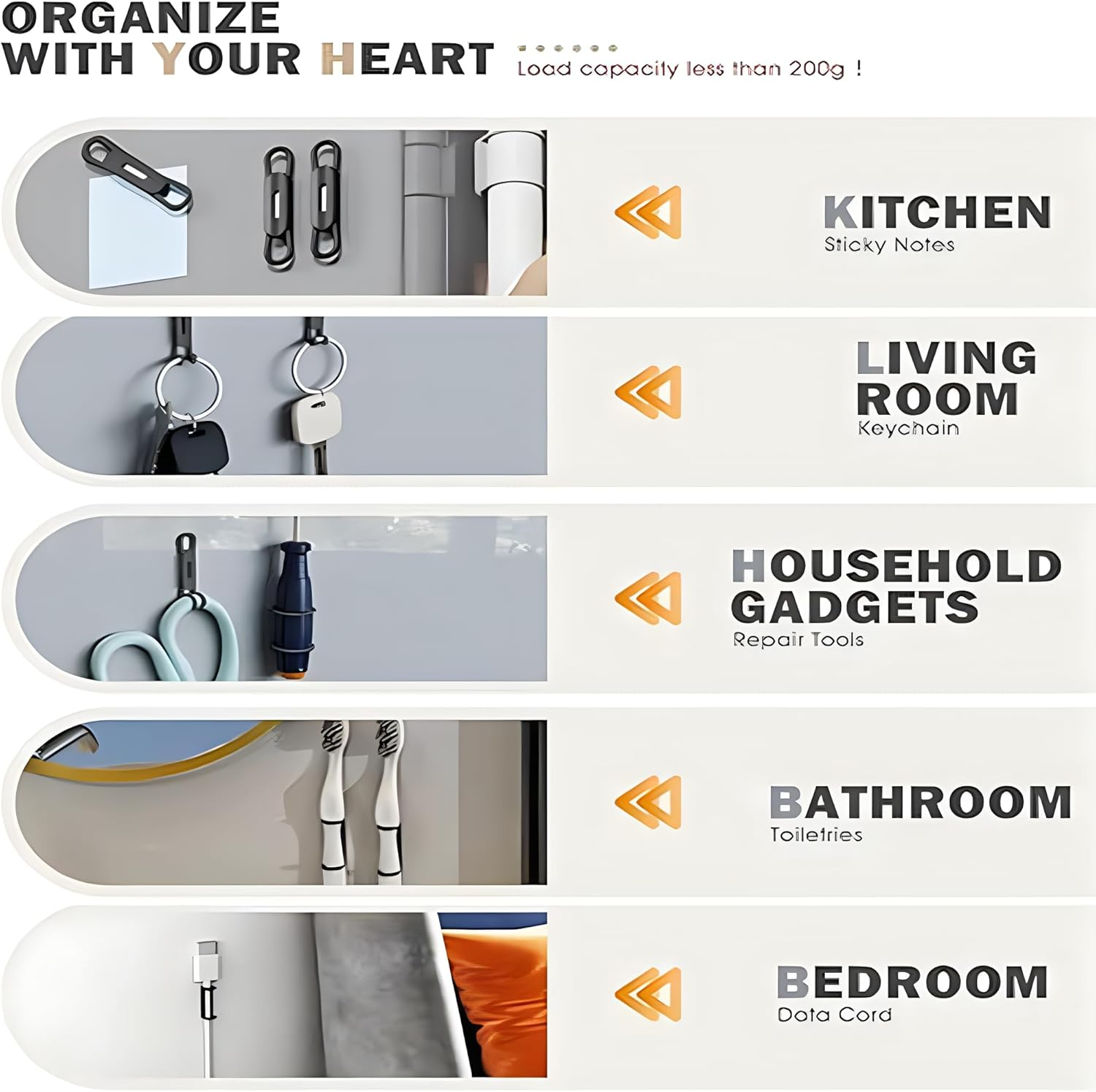 8Pack Magnetic Pen Clip, Adjustable Silicone Magnetic Pen Holder for Refrigerator, Magnetic Dry Erase Marker Holder, for Home, Refrigerator, Office Desk (Black+White) image number 1