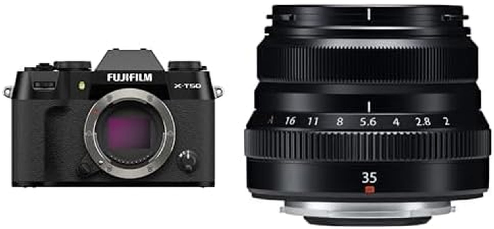Fujifilm X-T50 Mirrorless Digital Camera, Black + Xf35Mm Lens
