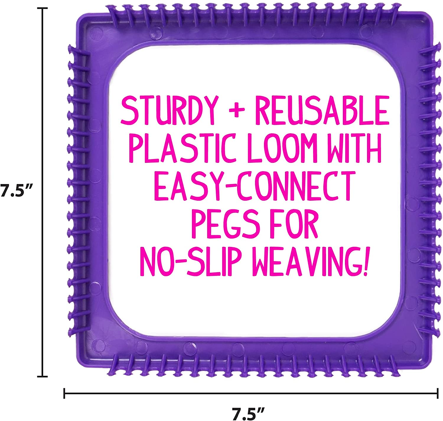 Made by Me 93352 Ultimate Weaving Loom by Horizon Group USA, Includes over 360 Craft Loops & 1 Weaving Loom (Amazon Exclusive), Multicolor image number 4