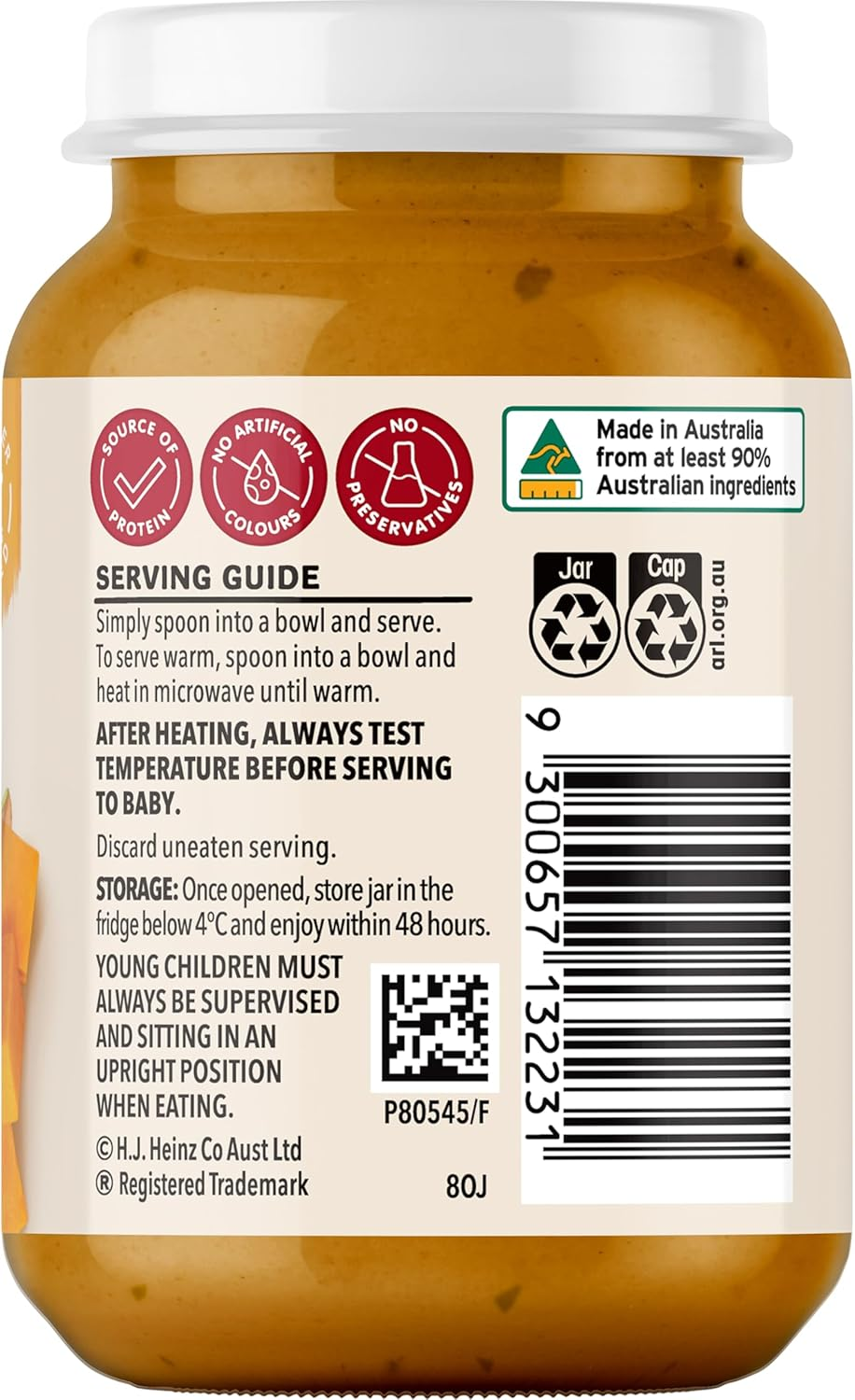 Heinz 6+ Months Lamb, Pumpkin and Sweet Potato Jar Heinz for Baby Food Jar No Artificial Flavours, No Preservatives, No Added Colours 170G (Pack of 6)