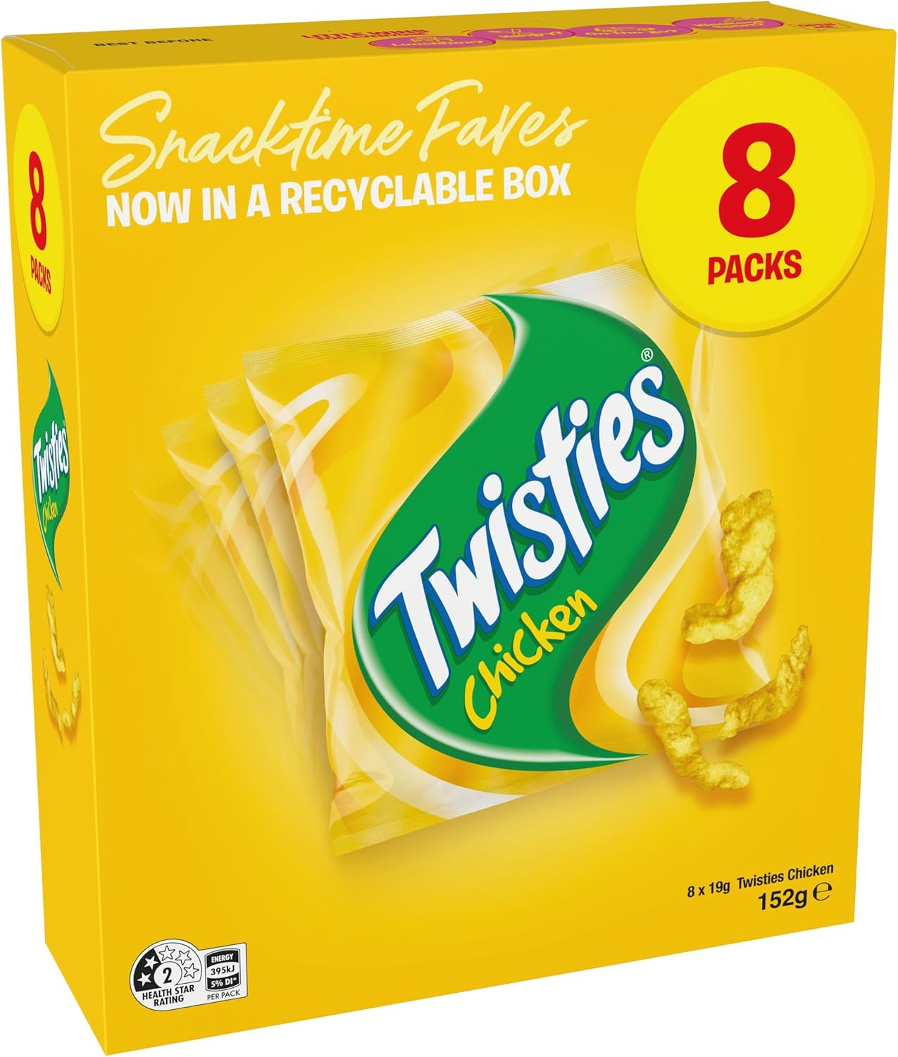 Smiths Twisties Chicken 8PK 152G