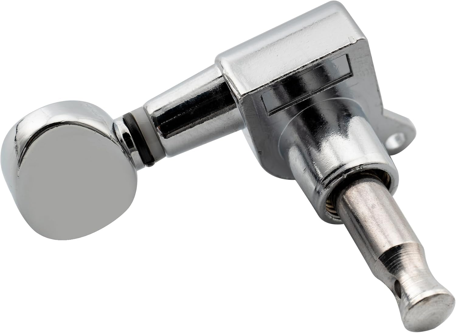 Musiclily 3L3R Sealed Guitar Tuners Tuning Pegs Machine Heads Set for Electric Acoustic Folk Guitar, Chrome Vintage Oval Button - 3R3L Chrome image number 2