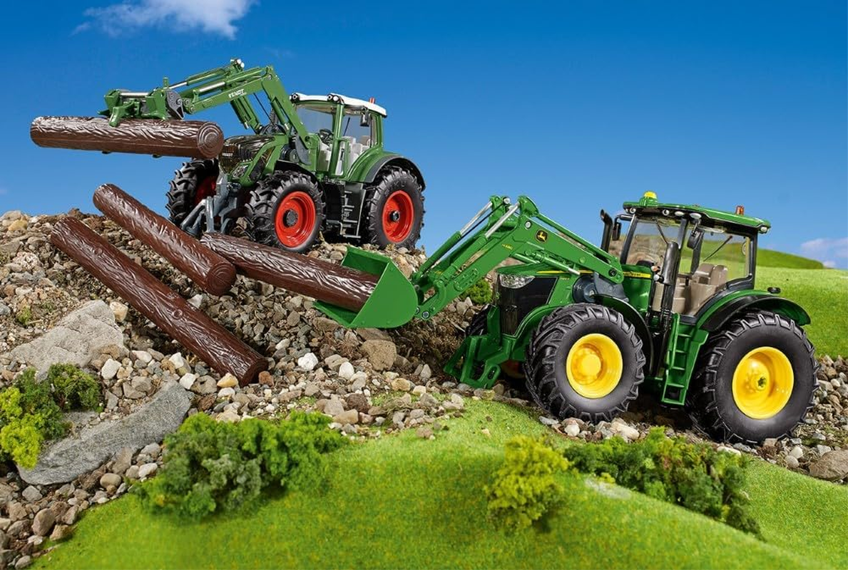 Siku 6795, John Deere 7310R Tractor with Front Loader, Green, Metal/Plastic, 1:32, Remote Controlled, Includes Bluetooth Remote Control and Accessories, Control via App image number 6