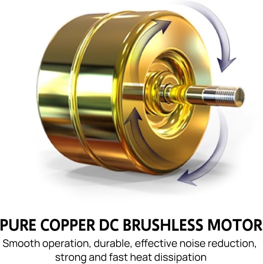 40W White Ceiling Fan with LED Light Remote Control Voice Control 3 Colors Dimming and 3 Speed Settings, Remote Control E27 Plug in Fan Light Bulb for for Living Room Bedroom 42CM/52CM (52CM) image number 2