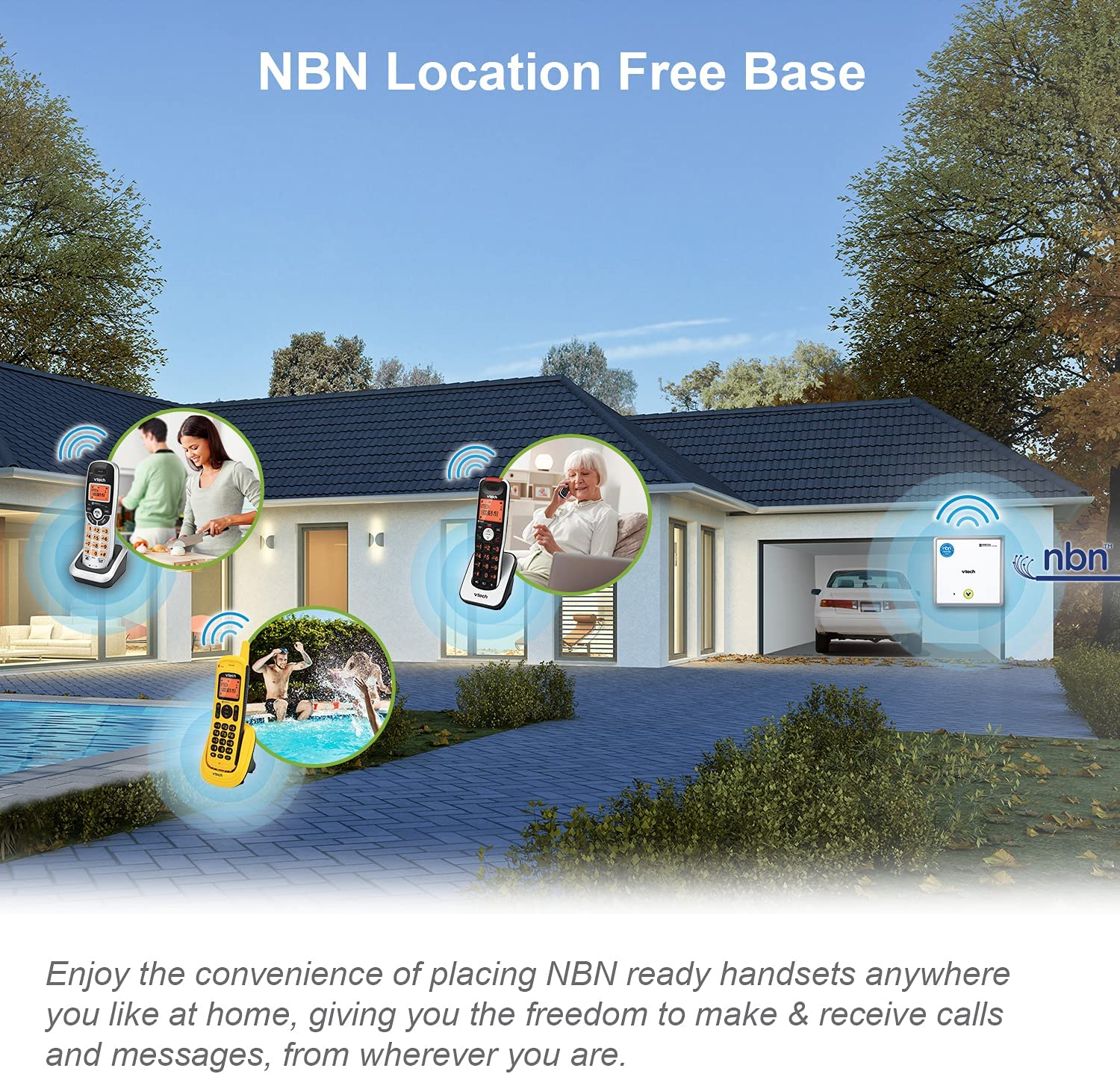 Vtech Comfort Cordless Bundle - NBN Ready Phone System - 2 Handsets - White image number 2