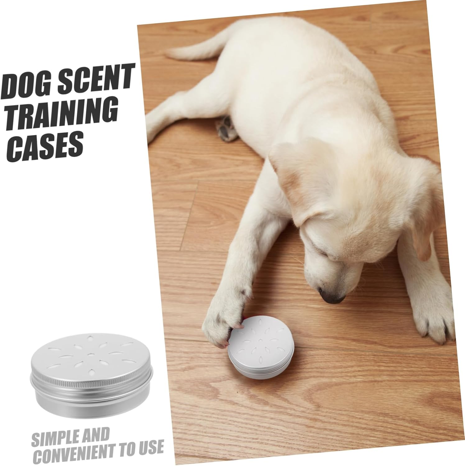 Baluue 10Pcs Odor Training Tool for Dogs Dog Scent Training Threading Tool Dog Training Tools Dog Nose Scent Case Metal Tins with Lids Police Dog Work Aluminum Box Frame image number 3