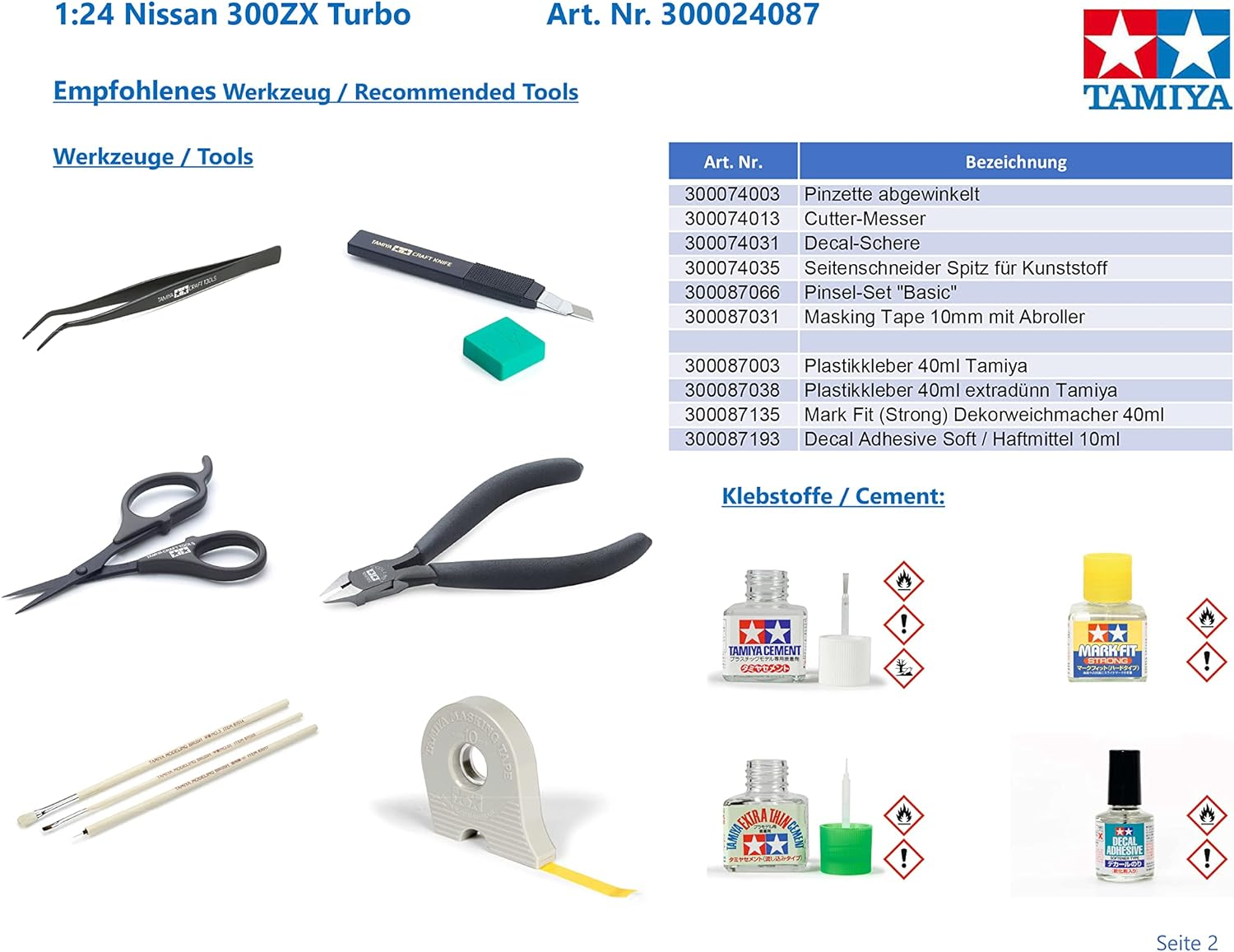 Tamiya 1:24 Scale Nissan 300ZX Turbo Diecast Car Model image number 5