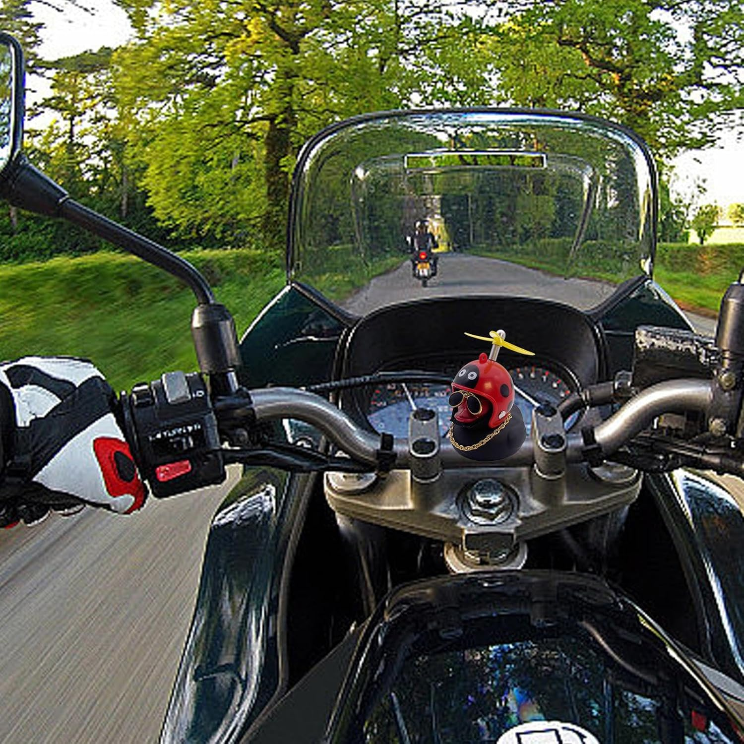 Duck Car Ornament | Car Ornaments Little Duck - Car Duck Ornament, Dashboard Accessories, Rubber Duck with Propeller Hat, Car Decorations for Home Buniq image number 6