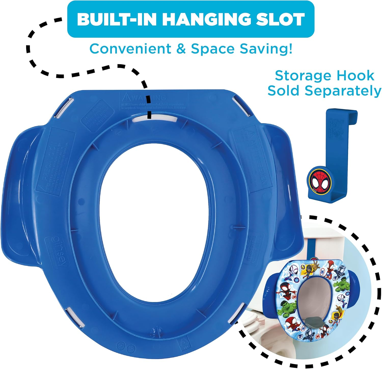 Spidey and His Amazing Friends Team up Soft Potty Seat and Potty Training Seat - Soft Cushion, Baby Potty Training, Safe, Easy to Clean image number 3
