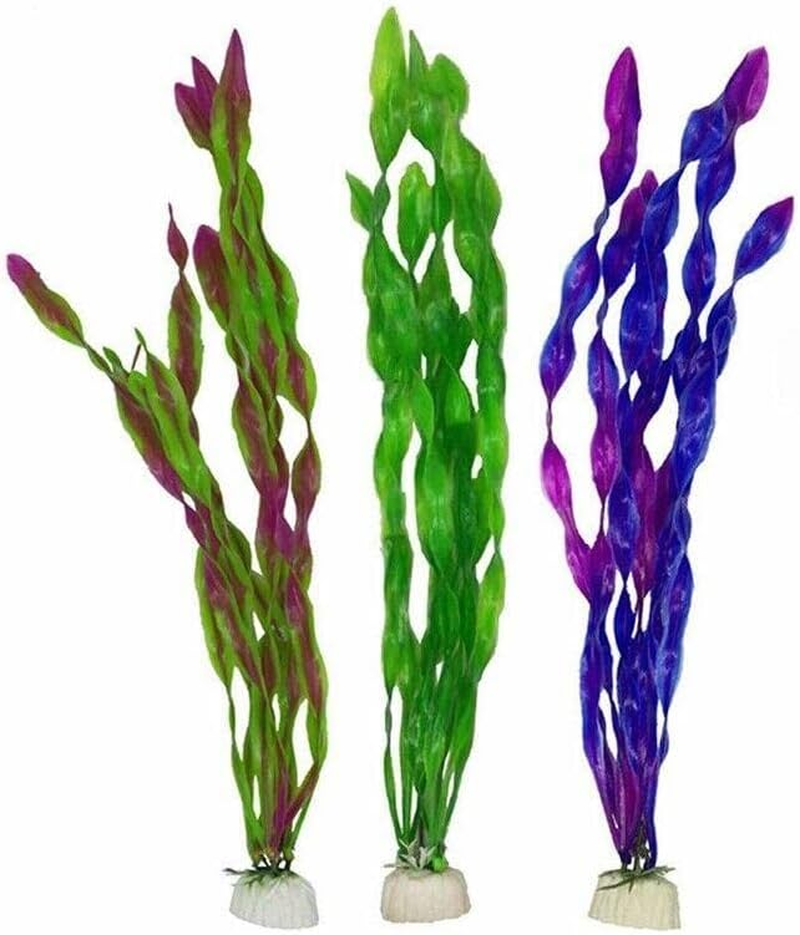 AIMALL 10PCS Artificial Aquarium Plants, Safe Plastic Simulated Water Grass for Fish Tank Decoration, Durable and Easy to Clean, Multicolour image number 4