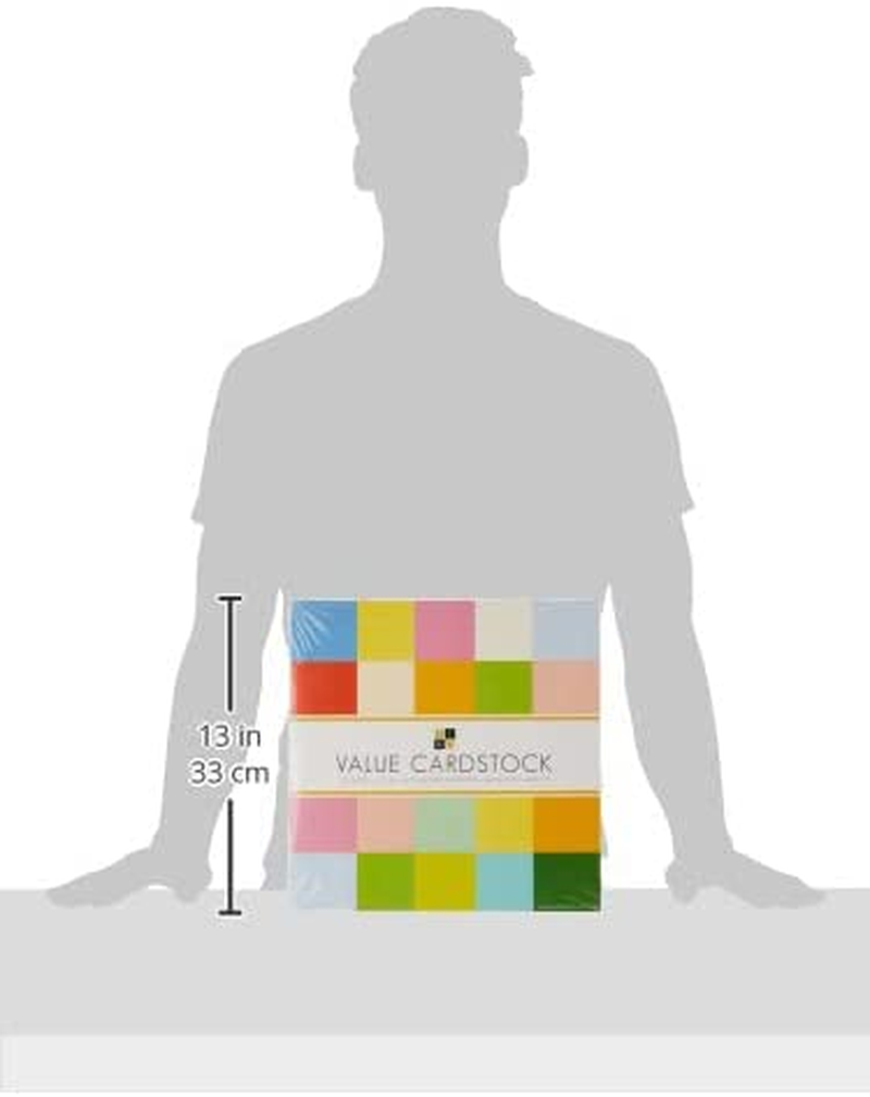 DCWV Cardstock Stack, Value Pack, Assorted Solid Colors, Smooth, 102 Sheets (6 Each), 12 X 12 Inches image number 2