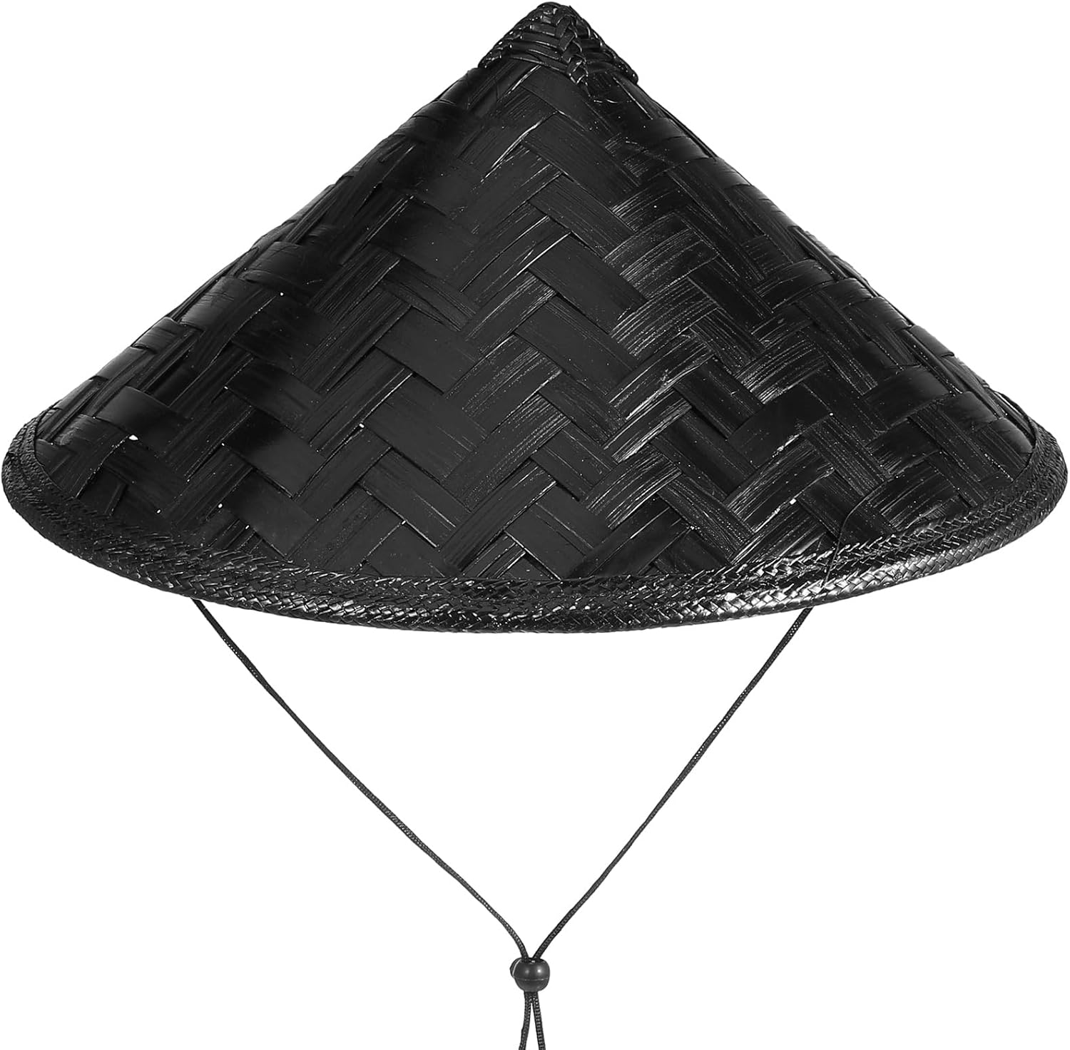 Kisangel Cosplay Samurai Hat Bamboo Asian Conical Hat Lightweight Simple Prop for Party Performance 14.17In Diameter