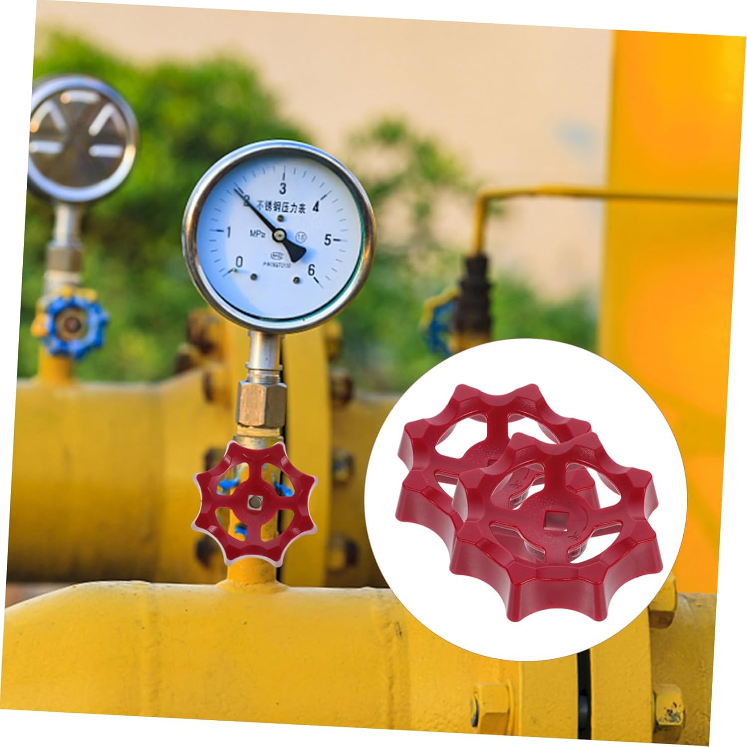 2Pcs Shower Handle Wheel Replacement with 7Mm&times;7Mm Plastic Square Hole, Gate Valve Water Spigot Handle Cast for Outdoor and Hose Water Control image number 2