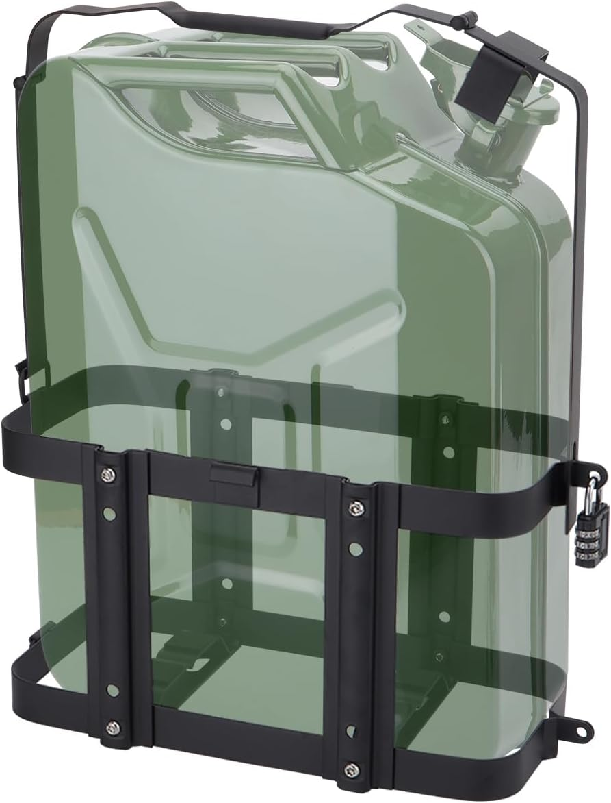 SPARKWHIZ Jerry Gas Can Holder, 5 Gallon / 20 Liter Steel Jerry Can Mount, 2023 Upgrade image number 3