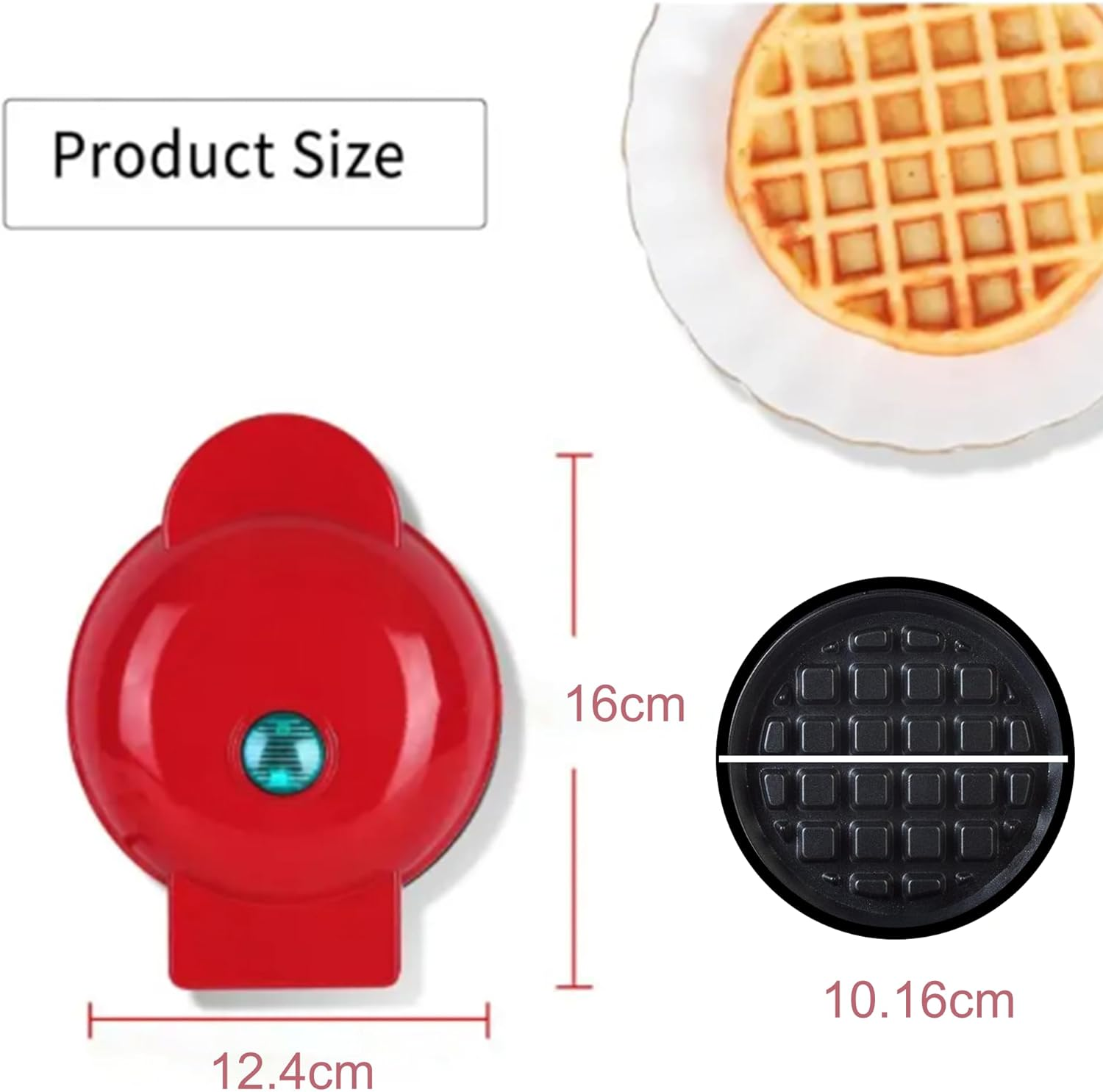 Mini Waffle Maker Classic: Versatile Nonstick Breakfast & Panini Machine - Compact, Lightweight & Stylish Kitchen Appliance image number 3