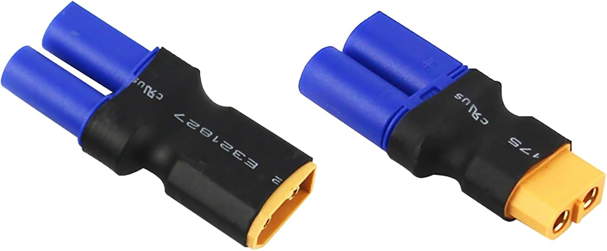 Tunghey 4Pack XT60 to EC5 Male Female Adapter, XT60 to Male Female EC5 Connector Adapter No Wires RC Lipo Battery Connectors