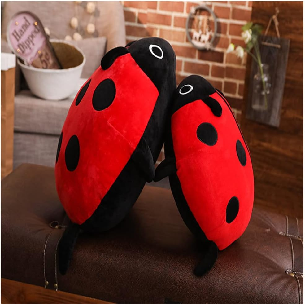 Cute Plush Toy Soft Ladybug Ladybird Insect Hold Doll Pillow Cushion Novelty Children Birthday Gift (Red, 30Cm/11Inch) image number 6