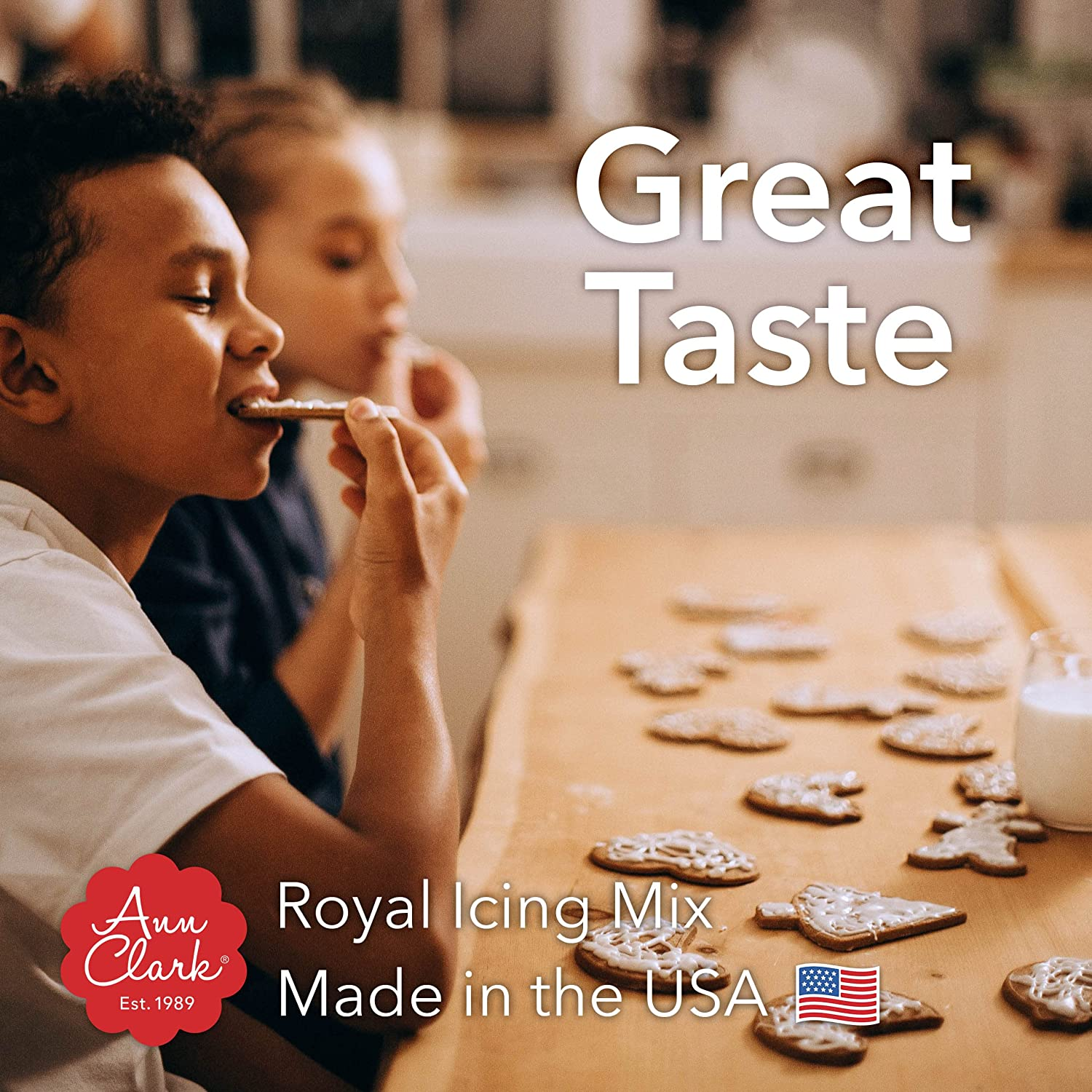 Ann Clark Premium Royal Icing Mix, Cookie Icing 2-Pk. Two 4.3-Oz. Pouches Make 4 Cups White Icing