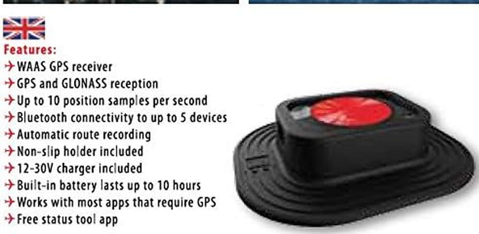 Dual Electronics XGPS160 Multipurpose Universal 5 Device Bluetooth GPS Receiver with Wide Area Augmentation System and Portable Attachment