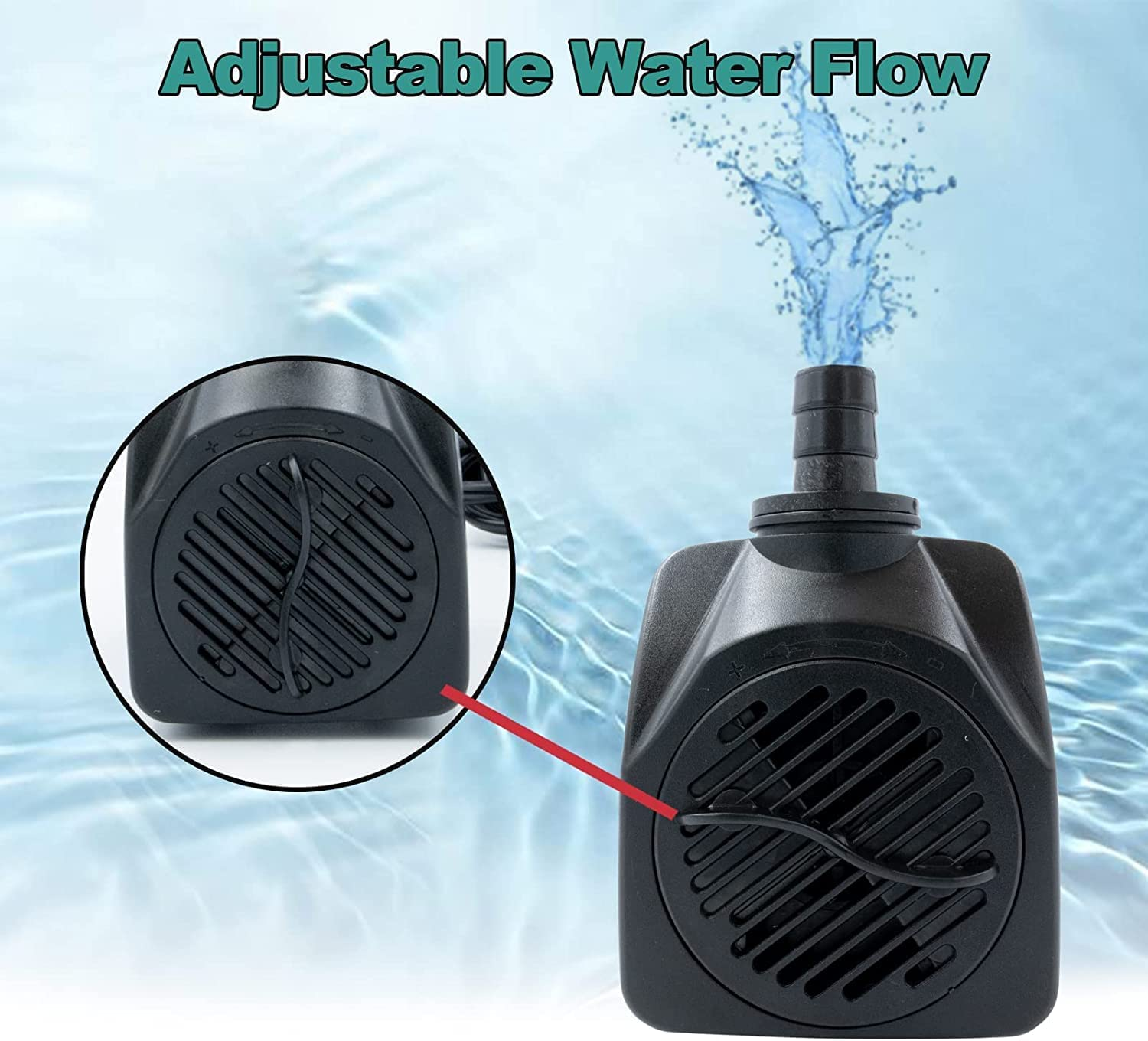 Submersible Pump, 25W Ultra Quiet Water Pump Small Submersible Pump for Fish Tank, 1800L/H Pond,Aquarium, Fountain, Statuary, Hydroponics image number 1