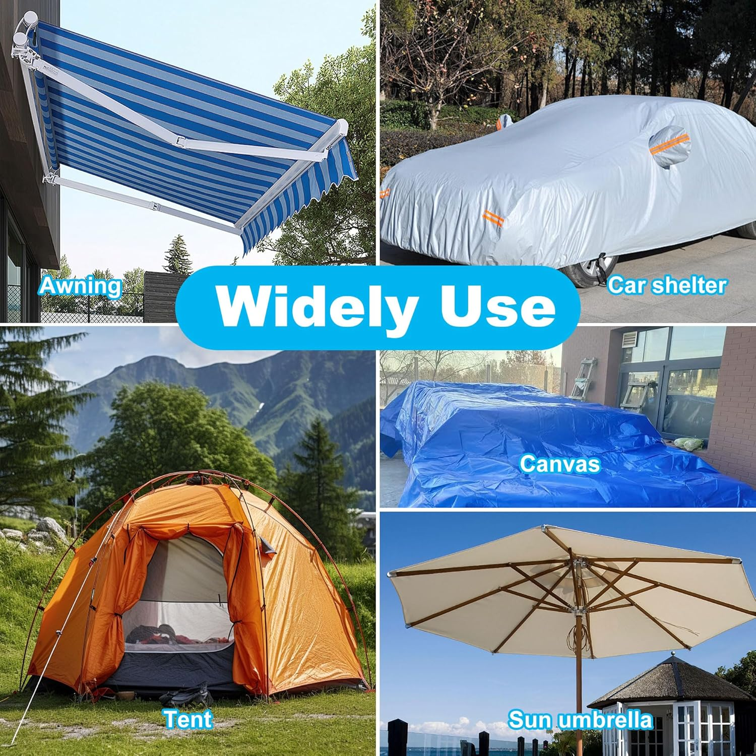 JUNART RV Awning Repair Tape,3.15Inx65.6Ft Waterproof High-Adhesive Fabric Repair Tape for Tents, Canvas, Sails,Etc image number 6