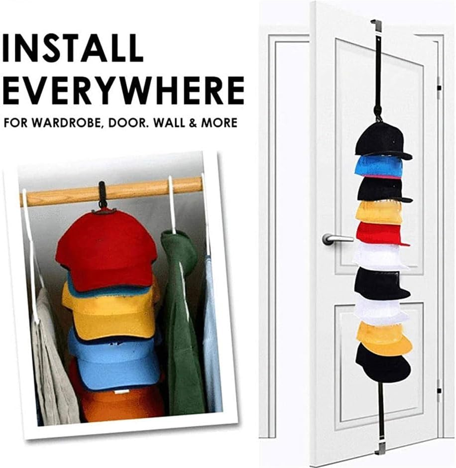 Baseball Cap Rack Hat Holder Rack Home Organizer Storage Door Closet Hanger image number 6