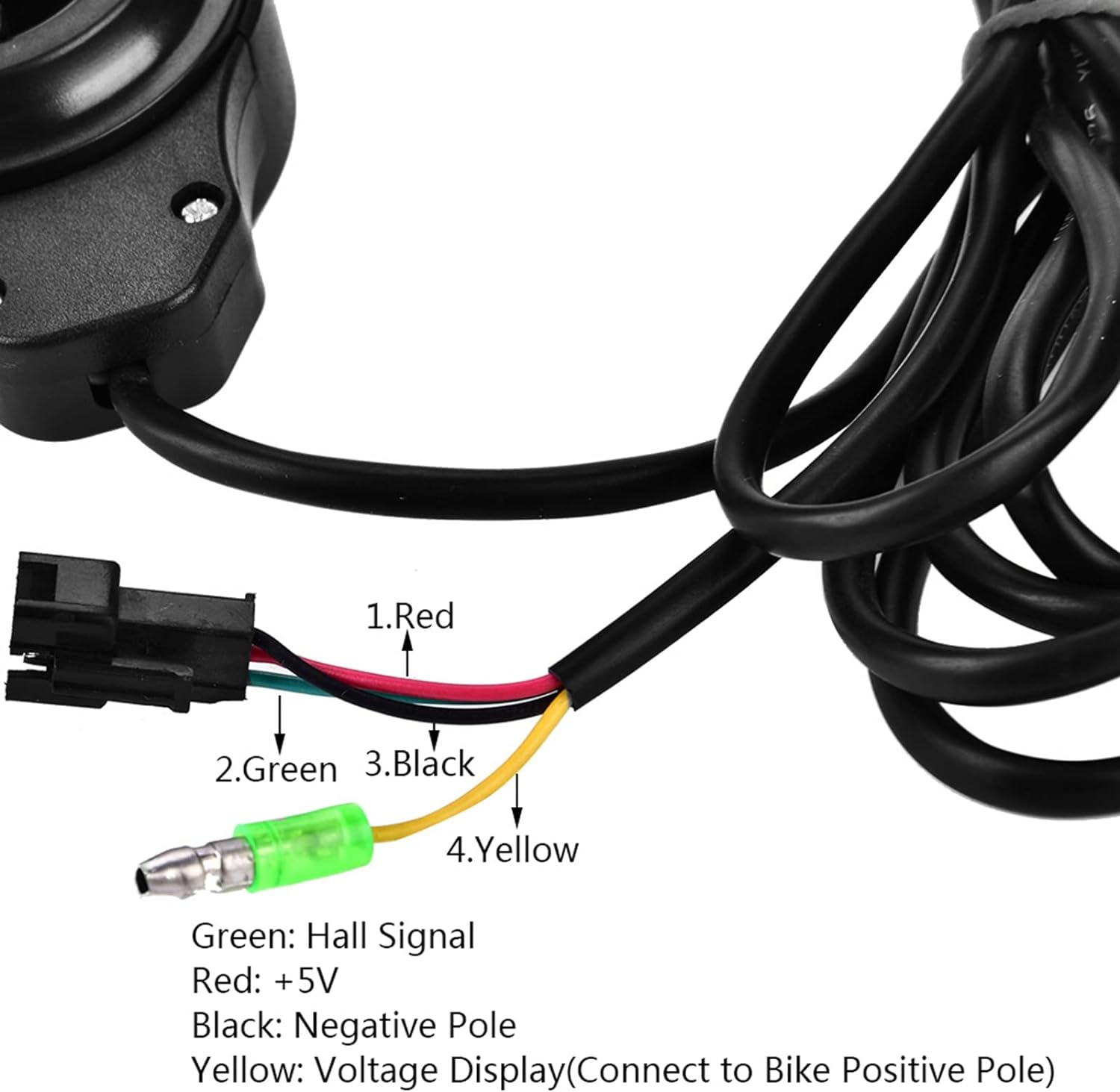 Thumb Throttle, LCD Battery Voltage Capacity Display Meter Universal Accessory Throttle Speed Control Outdoor Sports Handlebar Shifter for Electric Scooter Bike Pocket Bicycle image number 3