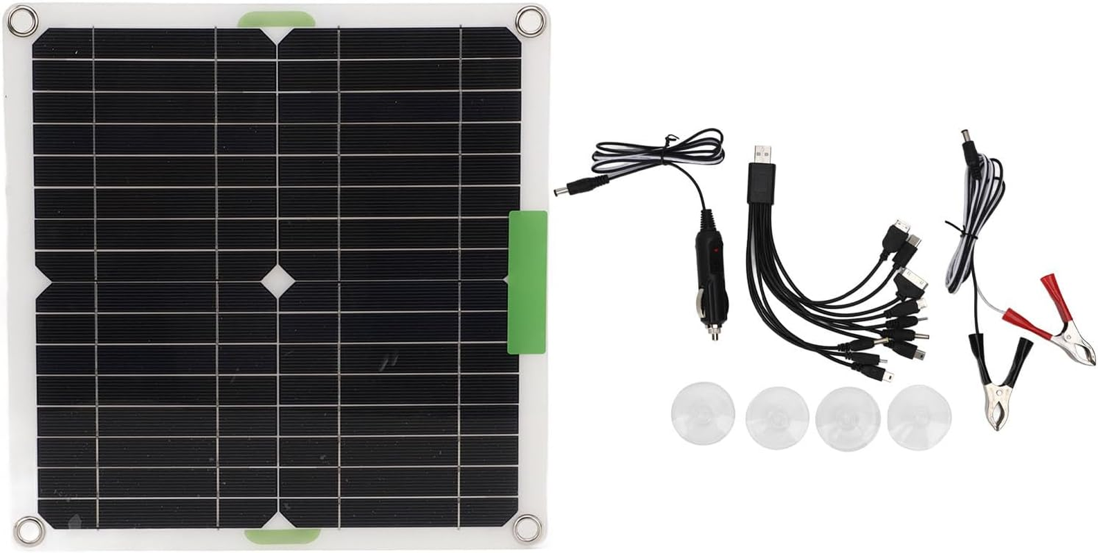 Semi Flexible Solar Panels, High Efficiency 200W 12V Monocrystalline Solar Panel Kit, Solar Panel Trickle Charging Kits for Rvs, Cars, Boats, Camping, 10 in 1 Adapter image number 6
