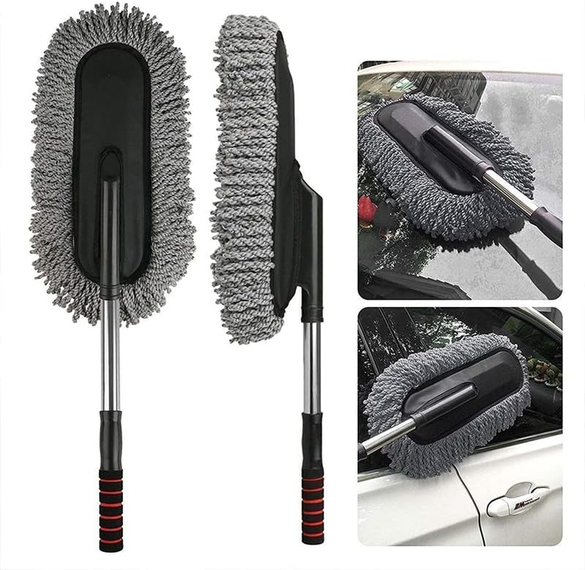 AIMALL Car Wash Duster - Microfiber Telescoping Cleaning Brush with Extendable Handle, Scratch-Free Dusting Wax Mop for Cars and Furniture, 35.4 Inches image number 6