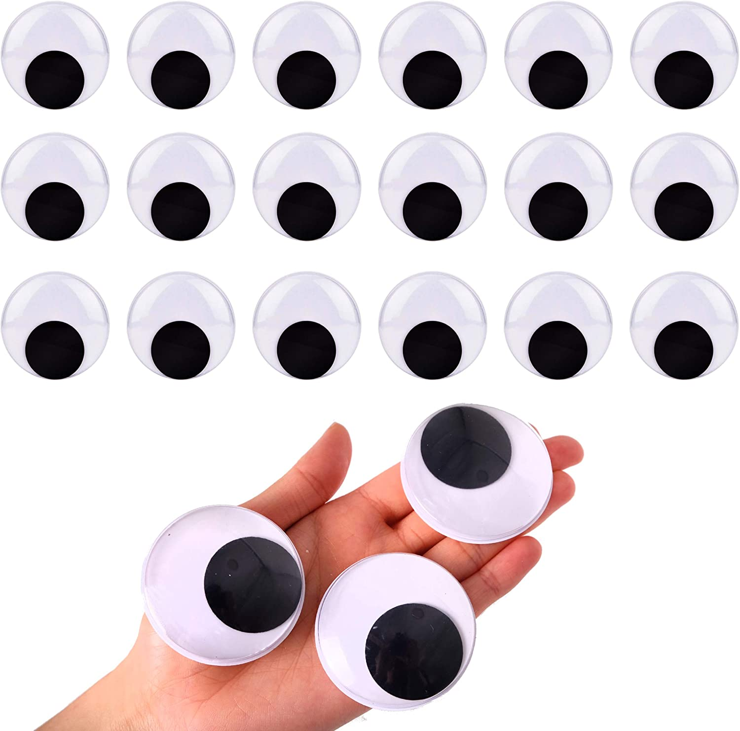 BEADNOVA 2 Inches Googly Eyes Self Adhesive Wiggly Eyes for Craft (12 Pieces) image number 4