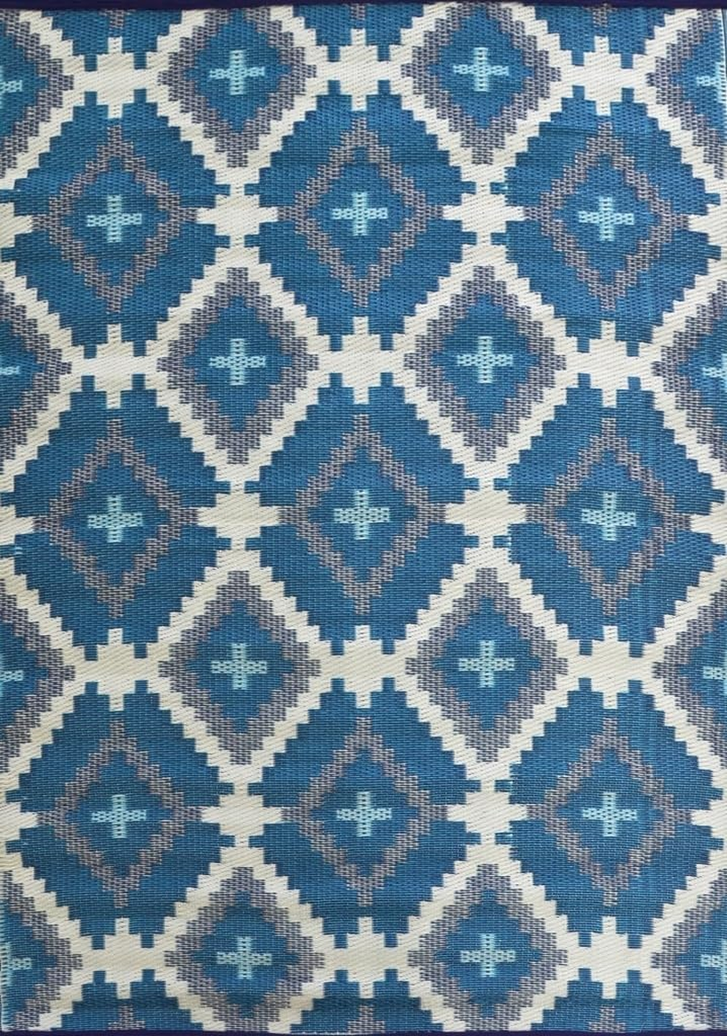 Rug Club A002 Reversible Outdoor Chatai Rug, 150 Cm X 240 Cm Size, Navy/White