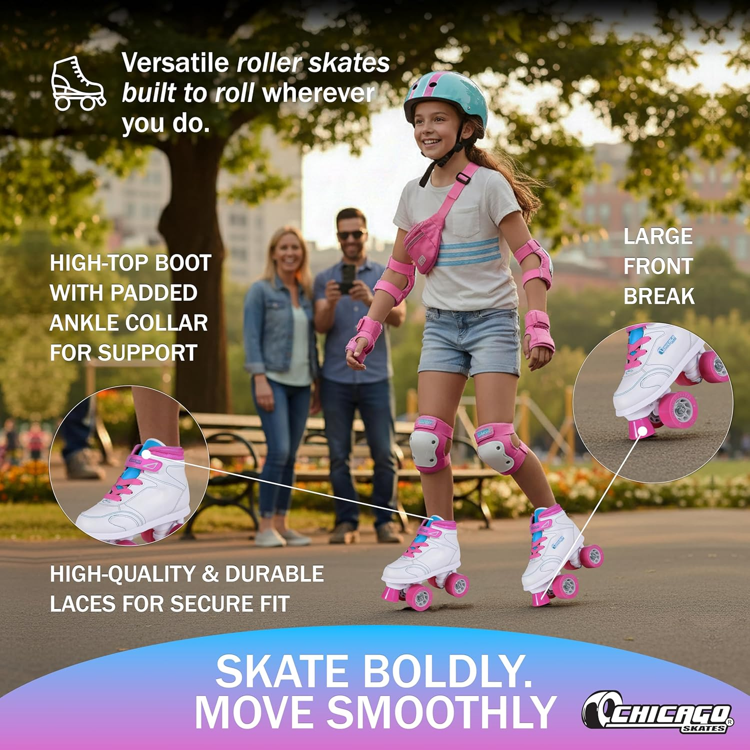 Chicago Girls Sidewalk Roller Skate image number 2