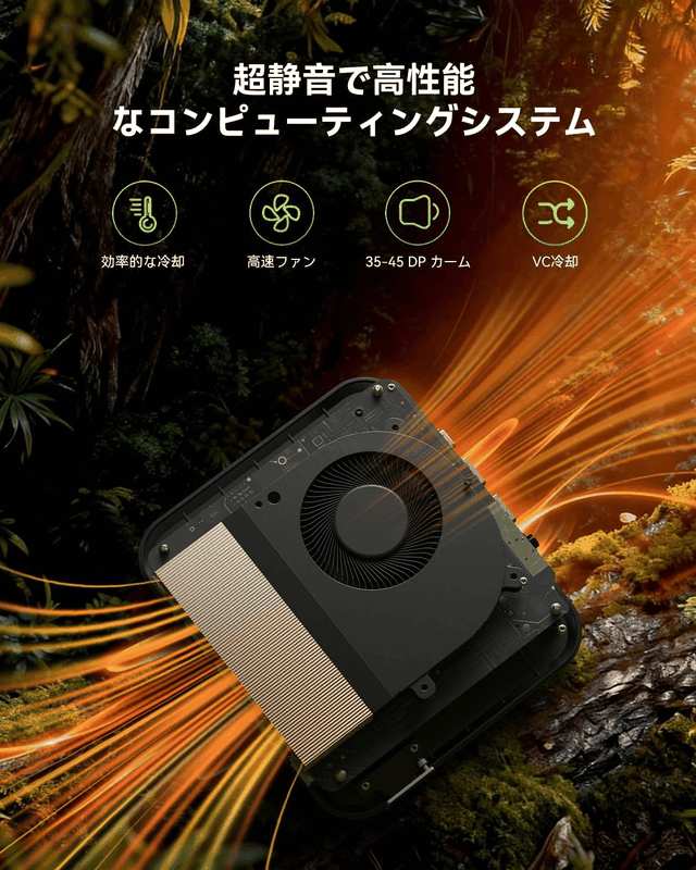 AOOSTAR MACO Mini PC Ryzen 7 Pro 6850H (8C/16T, up to 4.7Ghz) 24GB Lpddr5-6400Mhz 1TB SSD, Mini Desktop Computers Has 2X USB4, Dual 2.5G LAN, Oculink, 4X USB, 4-Screen Display (Pro 6850H 24GB+1TB) image number 6